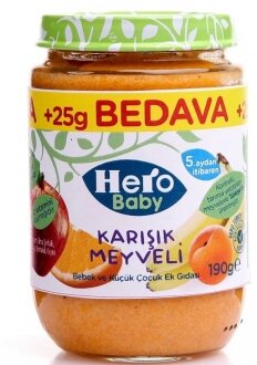 Hero Baby Karışık Meyveli 190 gr Kavanoz Mama kullananlar yorumlar